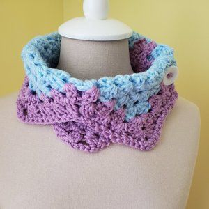 Crochet Blue Neck Scarf/New
